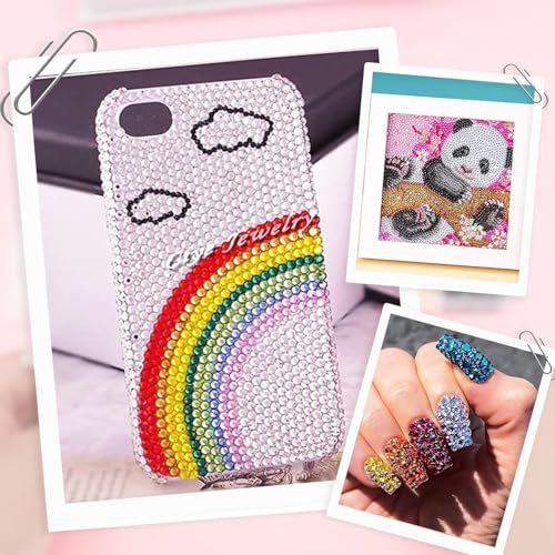 Image of Resin Jelly Rhinestones for Bedazzling, 15 Colors 3mm Flatback Gems with B-7000 Glue and Tweezers, Assorted Multicolour Crystals for Clothing, Shoes, Crafts