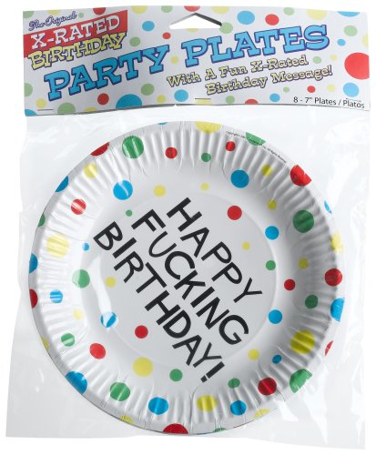 Candyprints X-Rated Birthday Plates 8-Ct  cover