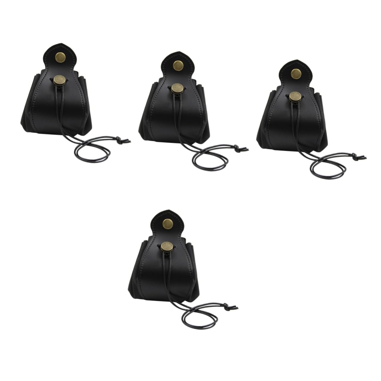 YARNOW 4 Pezzi Custodia Per Dadi Segnale Custodia Per Dadi Nera Viaggio Piccolo Buste Polvere Marsupio Gioco Sacchetto Di Perline Di Gioco Compatto Vassoio Pelle