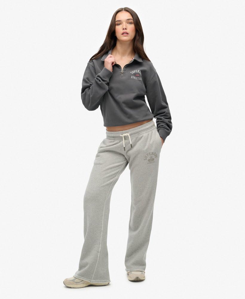 Superdry Athletic Collared sweter damski z zamkiem błyskawicznym antracyt 44