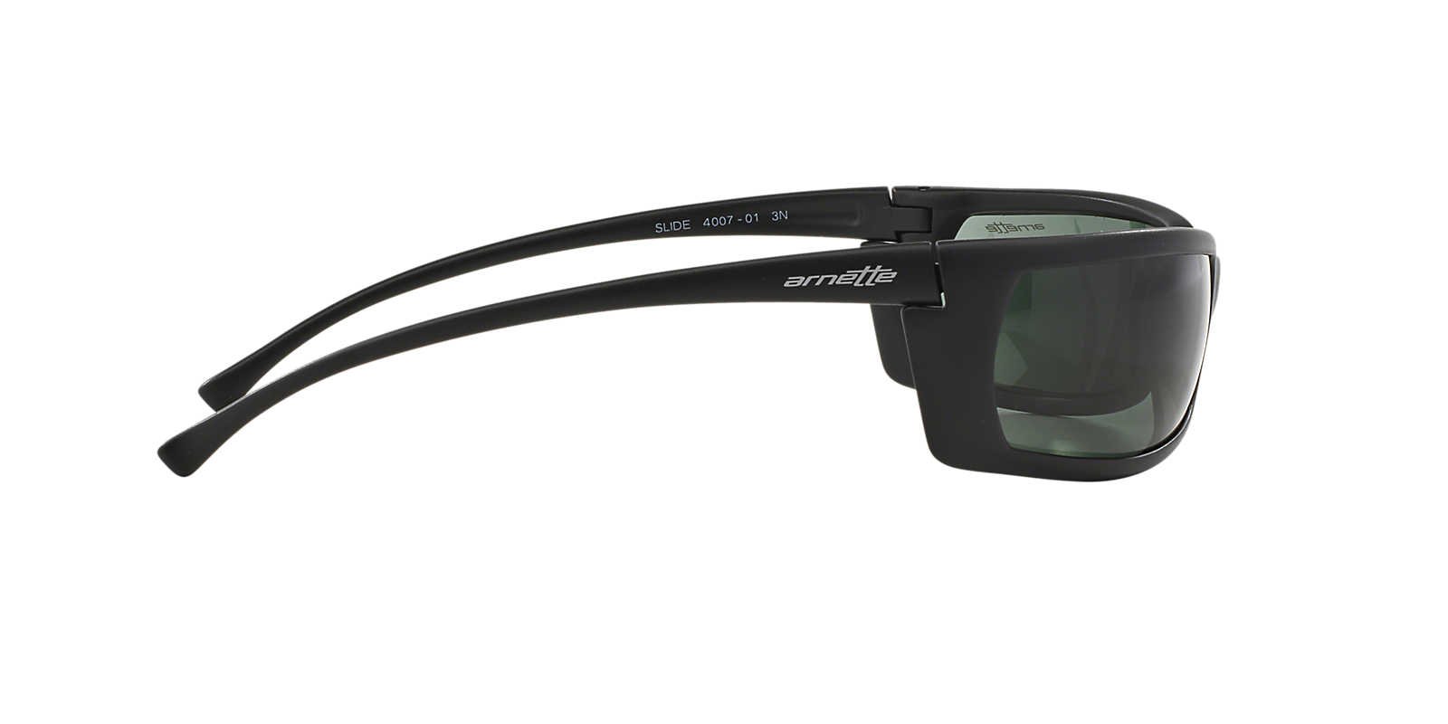 Arnette Mens An4007 Slide Rectangular Sunglasses Matte Black Dark