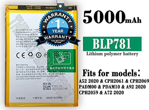 Image of Original BLP781 Battery for Oppo A52 /A92-2020 /A72 CPH2061, CPH2067 Battery with 1 Year Warranty***(Y0000075)