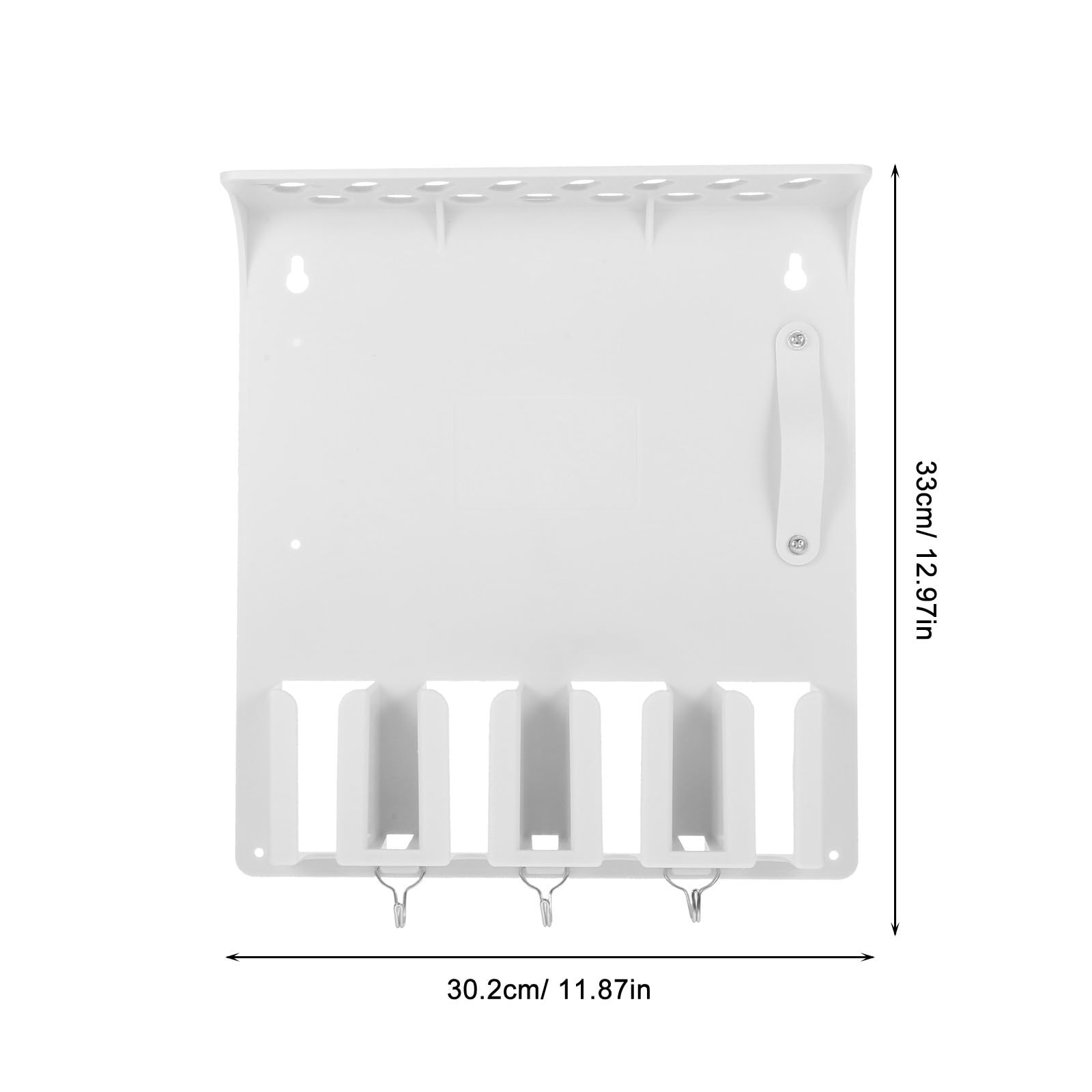USHOBE Organizador de Herramientas de Peluquería Diseño Estilizado Soporte de Pared para Cepillos de Plástico Blanco Cortapelos para Salón y Espacio de Trabajo