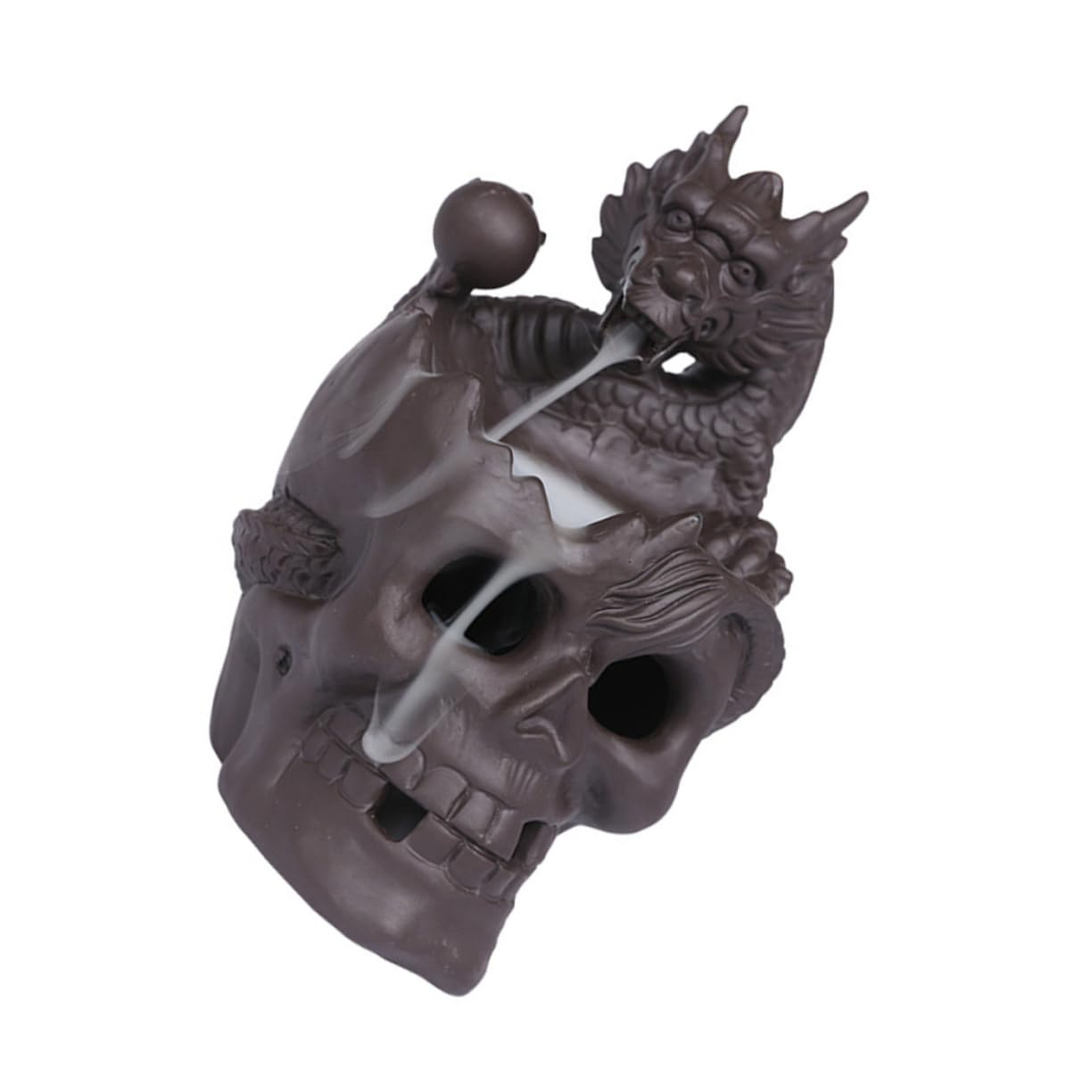 Amosfun Quemador De Incienso De De Humo Difusor De Quemador De Incienso De Calavera Luz Led