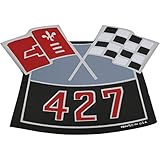 Eckler's Premier Quality Products 25122401 Corvette Air Cleaner Decal 427ci CrossedFlags