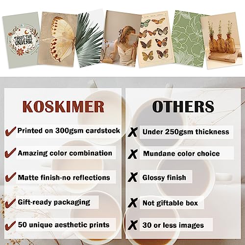 KOSKIMER Boho Wall Collage Kit for Teen Girl Dorm Room