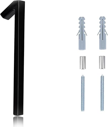 Vista 51 de Metal Numbers for House Outside, 5 Inch Modern House Numbers, DIY Floating Address Numbers with Screws, Rust Free Zinc Alloy, Silver Number 5