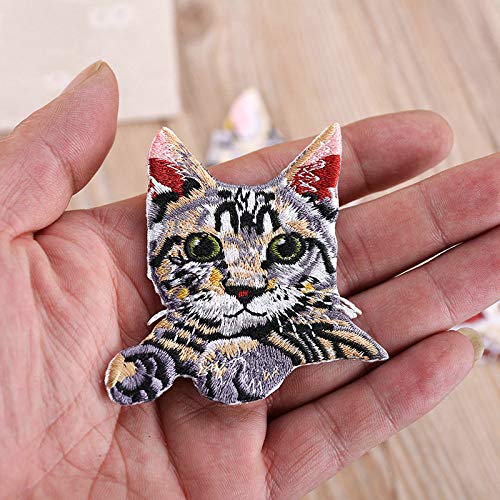 13 Pcs Anime Cat Patch Embroidery Badge Applique Pocket Patch Cute Embroidered Iron On Cartoon Patches For Clothes Sticker #TOP1