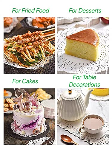 None/Brand White Paper Doilies, 6.5,8.5,10.5 #TOP7