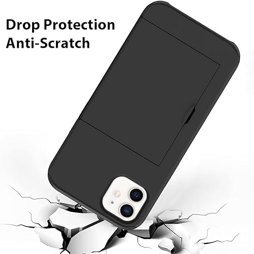 Miniatura 4 de ZIYE Funda para iPhone 1212 Pro con tarjetero, para iPhone 1212 Pro, funda tipo cartera antiarañazos, doble capa, bolsillo oculto, a prueba de