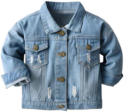 Betusline Kids Boys Girls Button Down Outerwear Jacket, 6 Months - 7 Years