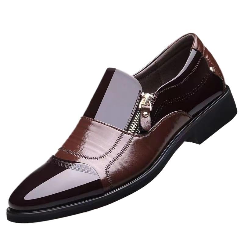Men Fashion Classic Dress Shoes Leather Wedding Formal Modern Pointed Toe Soft Sole Leather Oxford Shoes