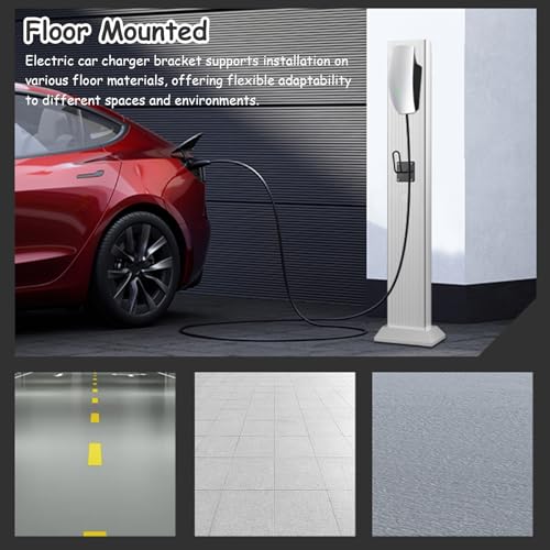 Support de chargeur robuste pour véhicule électrique en aluminium argent