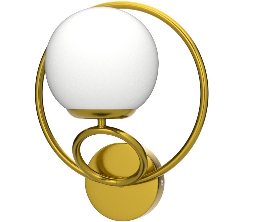 Image of WOKE Metal Modern Wall Sconce Light Fixture Decorative Surface Mounted for Bedroom, Living Room, Bathroom, Hallway, Entryway (Dual Ring Glove Without Bulb) 78944