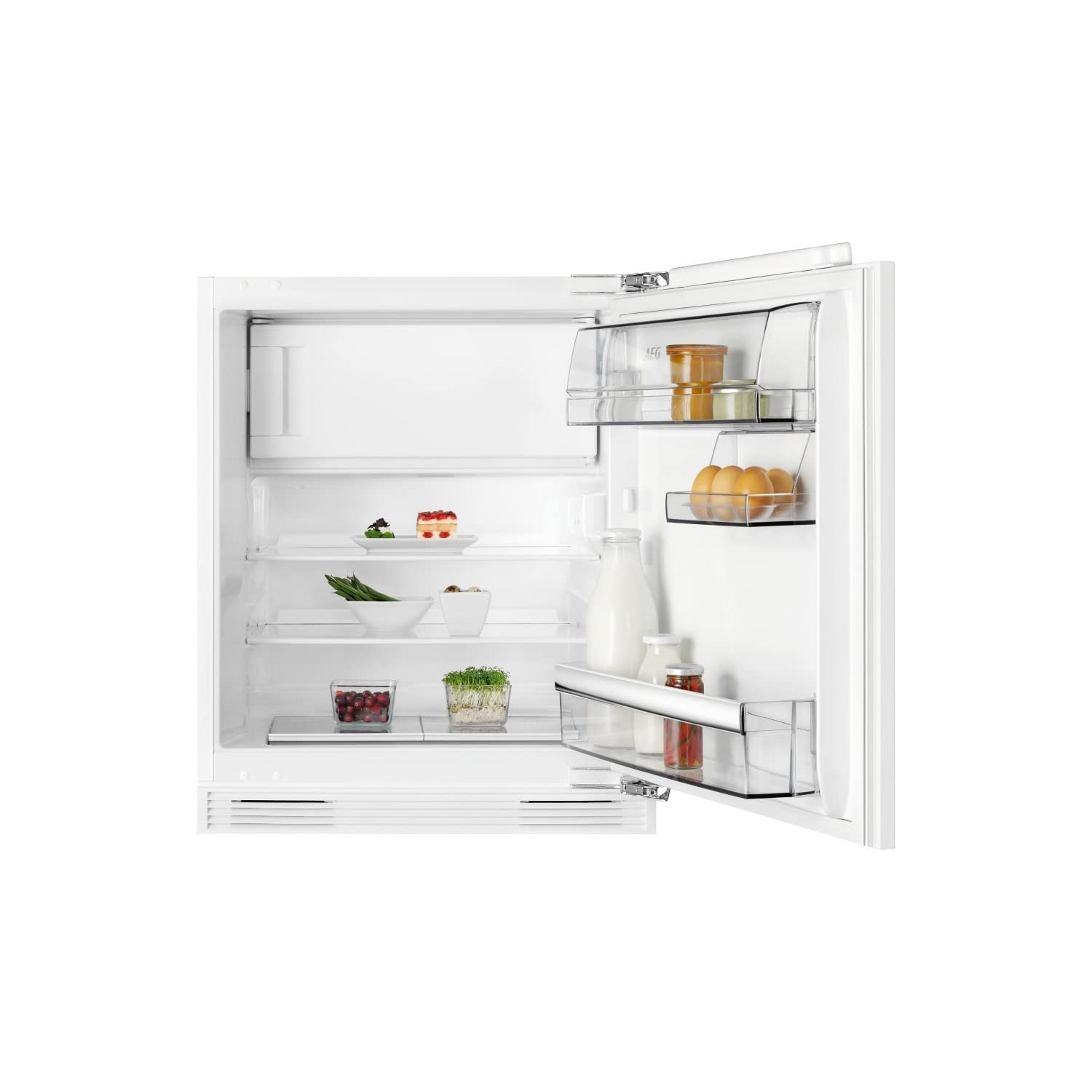 AEG Built-under Fridge With 4 Star Freezer Compartment - Door-on-door,White,SFB682F1AF [Energy Class F]