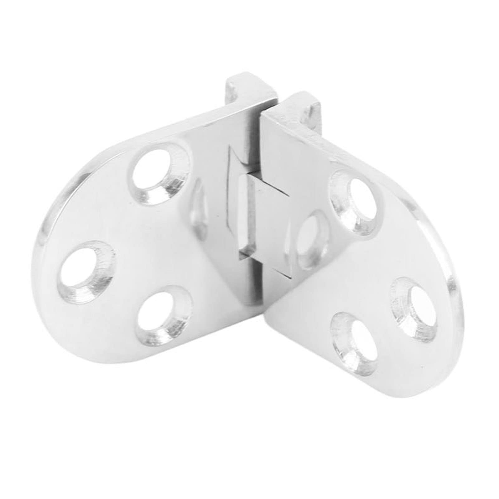 2 Stück Ovale Klappscharniere,Tischklappenscharnier,180 Grad Scharniere Klappbar Runde Klappscharnier 66 x 30 mm Edelstahl Schwere Selbsttragende Klapptisch Scharniere für Boot, Wohnmobil, Türfenster