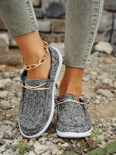 Casual Sneakers with Brown & Orange Heel Accents – Breathable Fabric Walking Shoes with Non-Slip Sole – Lightweight Loafers & Commuter Shoes for Men & Women3