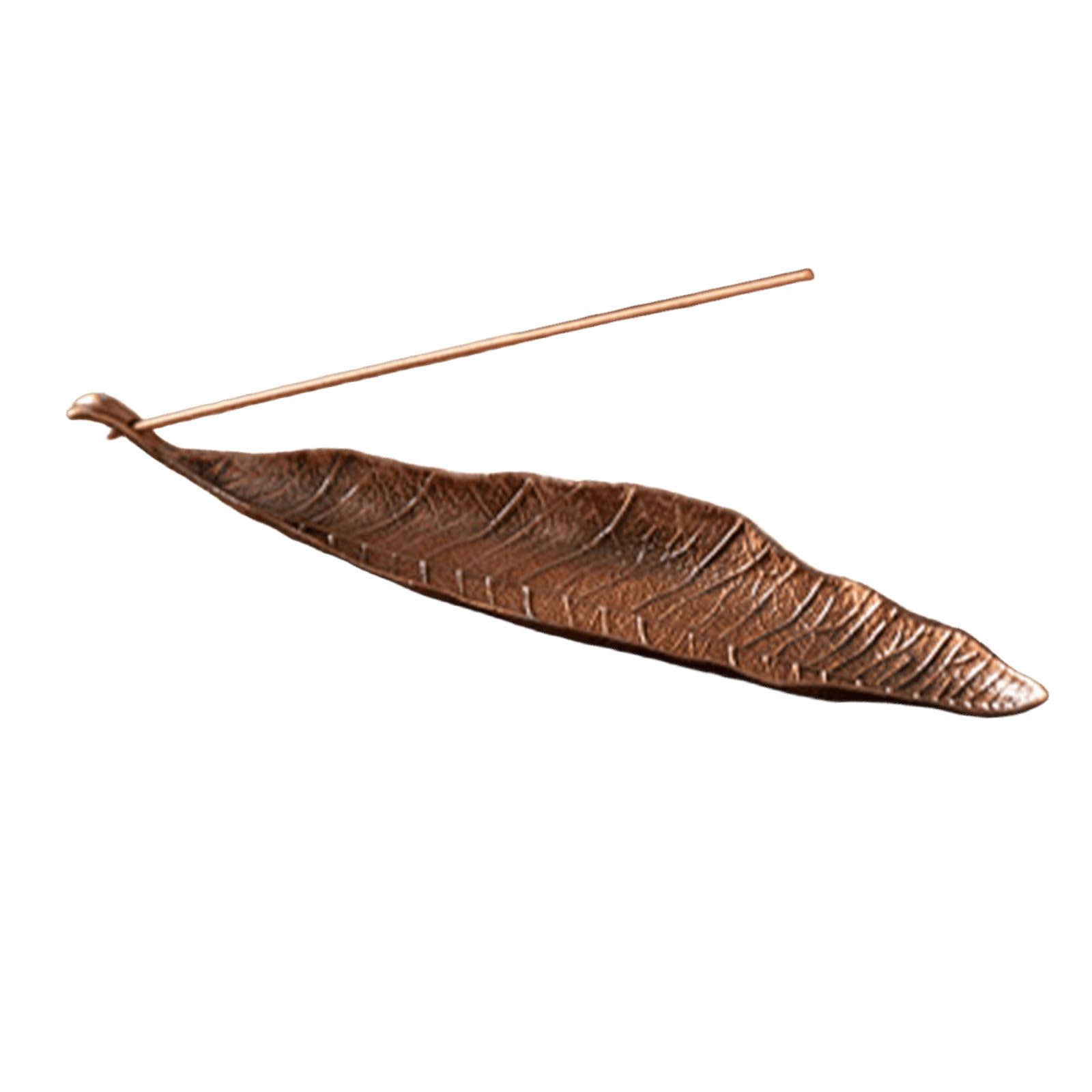 Antique Copper Incense Holder, 8.3" Meditation & Altar