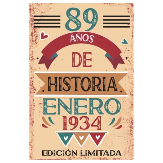 89 Años De Historia Enero 1934: Libro de visitas, cuaderno, 110 páginas de felicitaciones, idea de regalo, regalo Para la esposa, novia, mujer, La madre