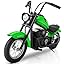 ELEMARA Electric Dirt Bike, 15 Mph & 150lb Max, 24V Ride On Toy For Big Kids W/LED Lights & Power Display, Chain-Driven Motor, Twist-Grip Throttle, Shock Springs, Handbrake, 12" Air-Filled Tires-Black - View #2