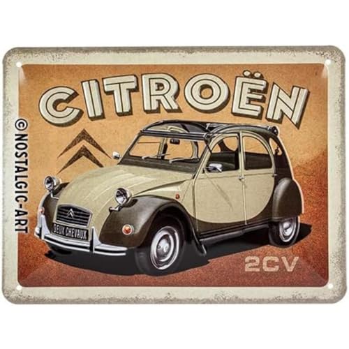 Nostalgic-Art Cartel de Chapa Retro Citroen – 2CV – Idea de Regalo para...