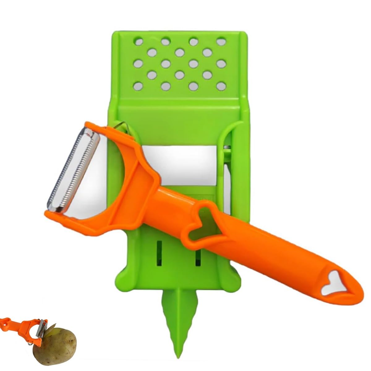 Myymkjyxgs One Color Multifunctional Single Blade Peeler Lemon Squeezer Spiral Potato Peeler, 3-In-1 Peeler, Multi Peeler Single Blade For Kitchen, Multifunctional Kitchenware Set