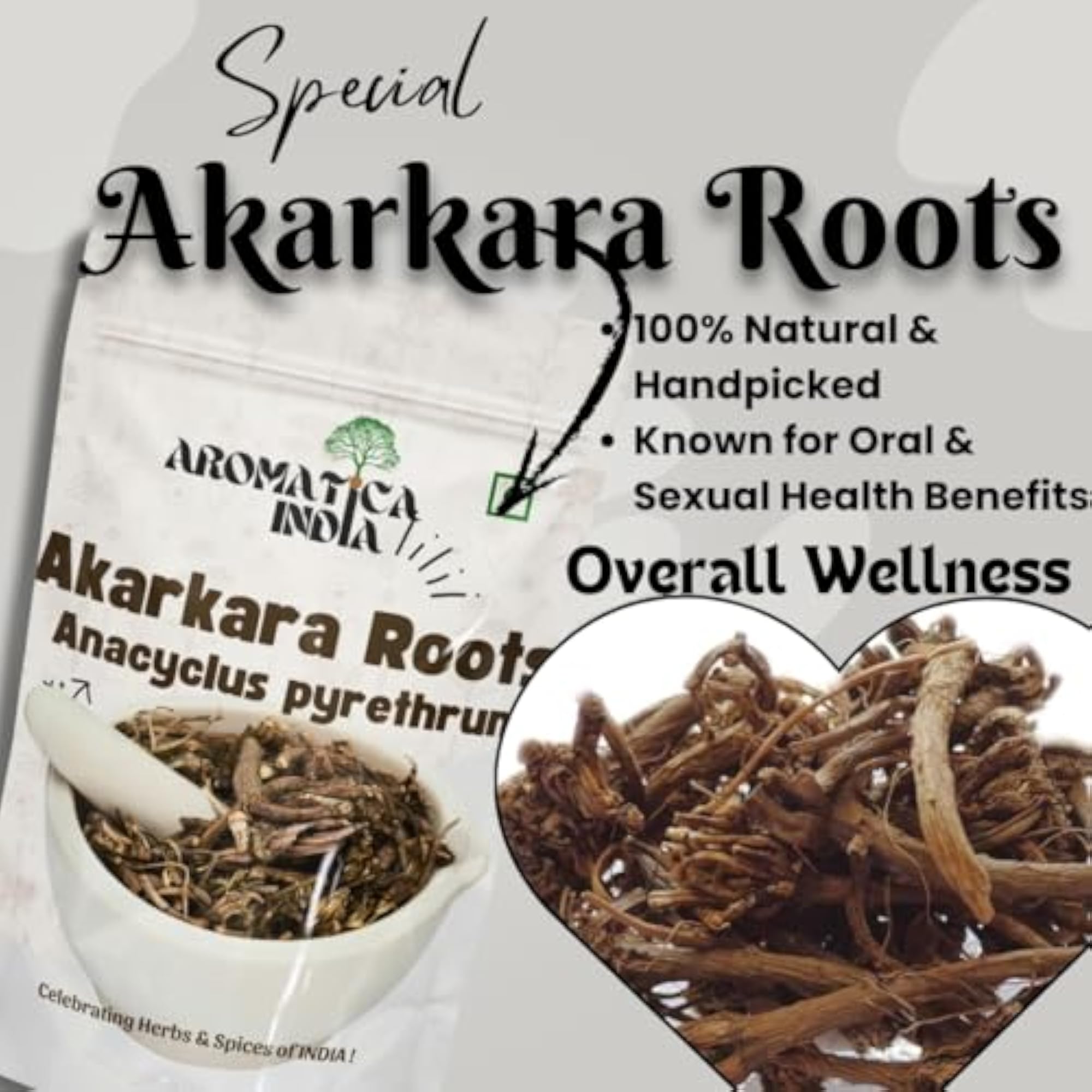 Aromatica Akarkara Root Powder, 100% Pure & Natural