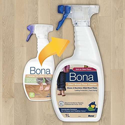 Bona Oiled Wood Floor Cleaner Liquid, 1 Litre Spray Bottle