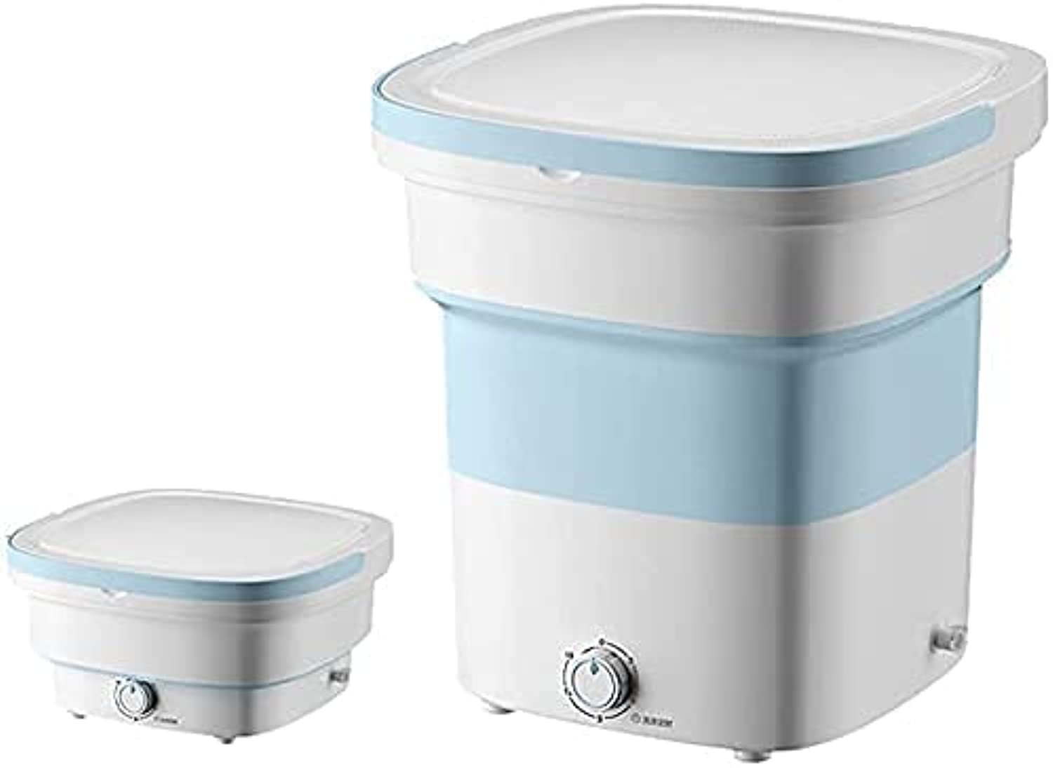 B-HOME Portable Mini Folding Clothes Washing Machine, Bucket Automatic Home Travel Self-driving Tour Underwear Foldable Washer and Dryer,For Apartment Dorm, Camping, Travelling (green)