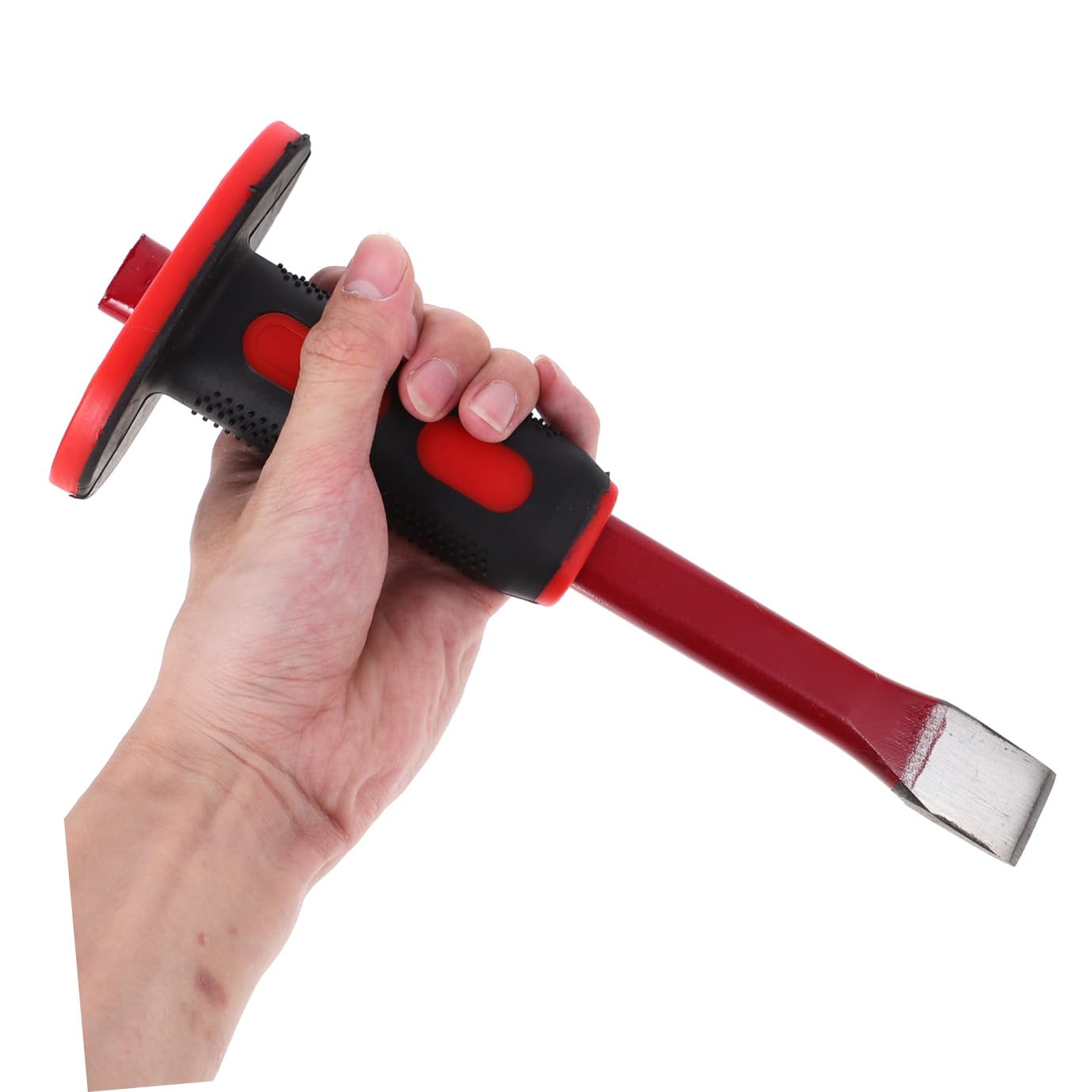 jojofuny Set di 2 Scalpelli Pesanti da 250mm per Muratura Protezione Mano, in Acciaio Cromo-vanadio, Assorbimento Urti, per Edilizia e Lavorazioni su Pietra