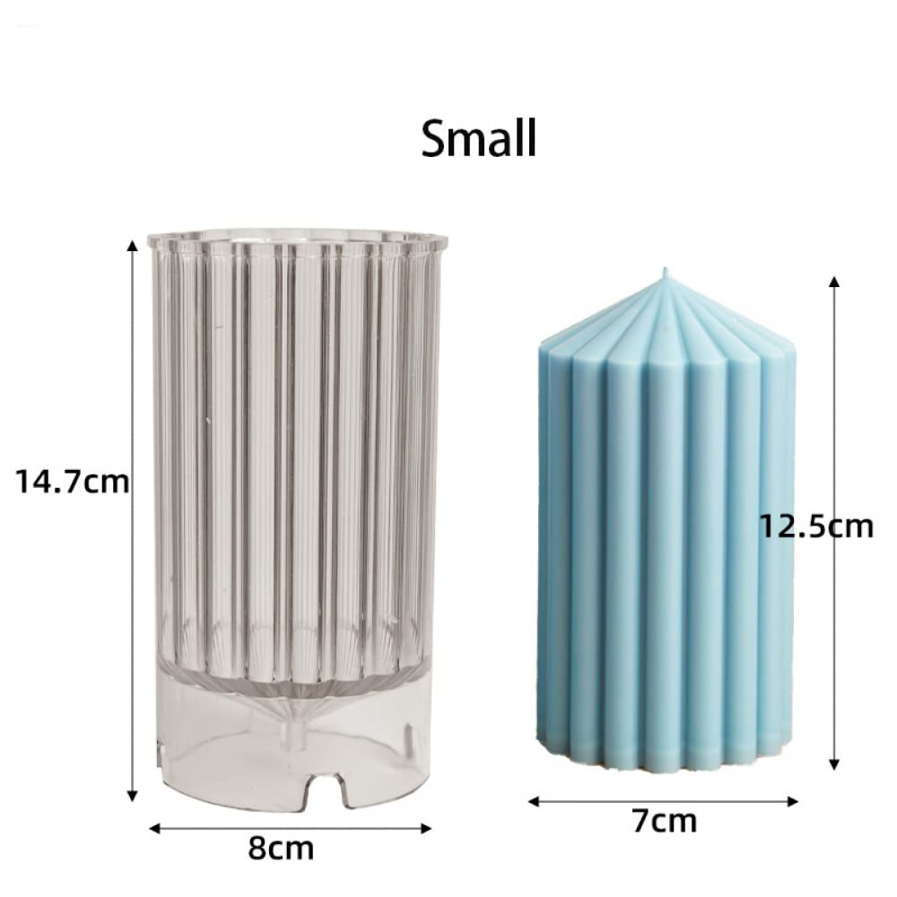 ARKEM Gruba forma do świec zapachowych, kształt geometryczny, plastikowa forma do świec, plastikowy cylindryczny młynek do świec, forma do dekoracji świec zapachowych, mała