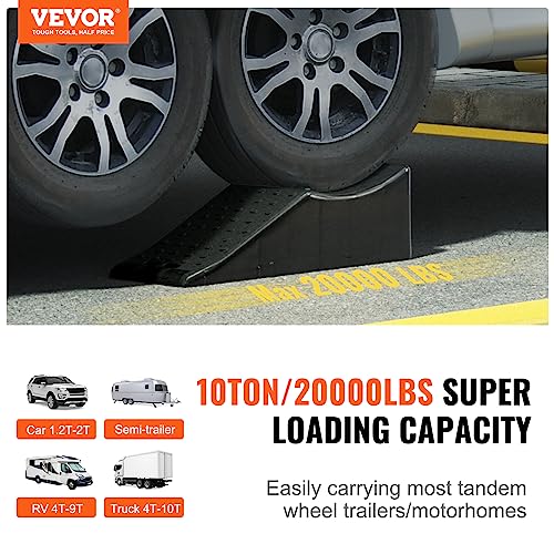VEVOR Car Service Ramp, 1 Piece 20000 lbs/10 ton Loading Capacity, 5.5" Lift Car Ramp, Low Profile Plastic Tire Ramp, Heavy Duty Truck Ramp for Oil Changes Wheels, Lift Vehicle Maintenance - Image 3