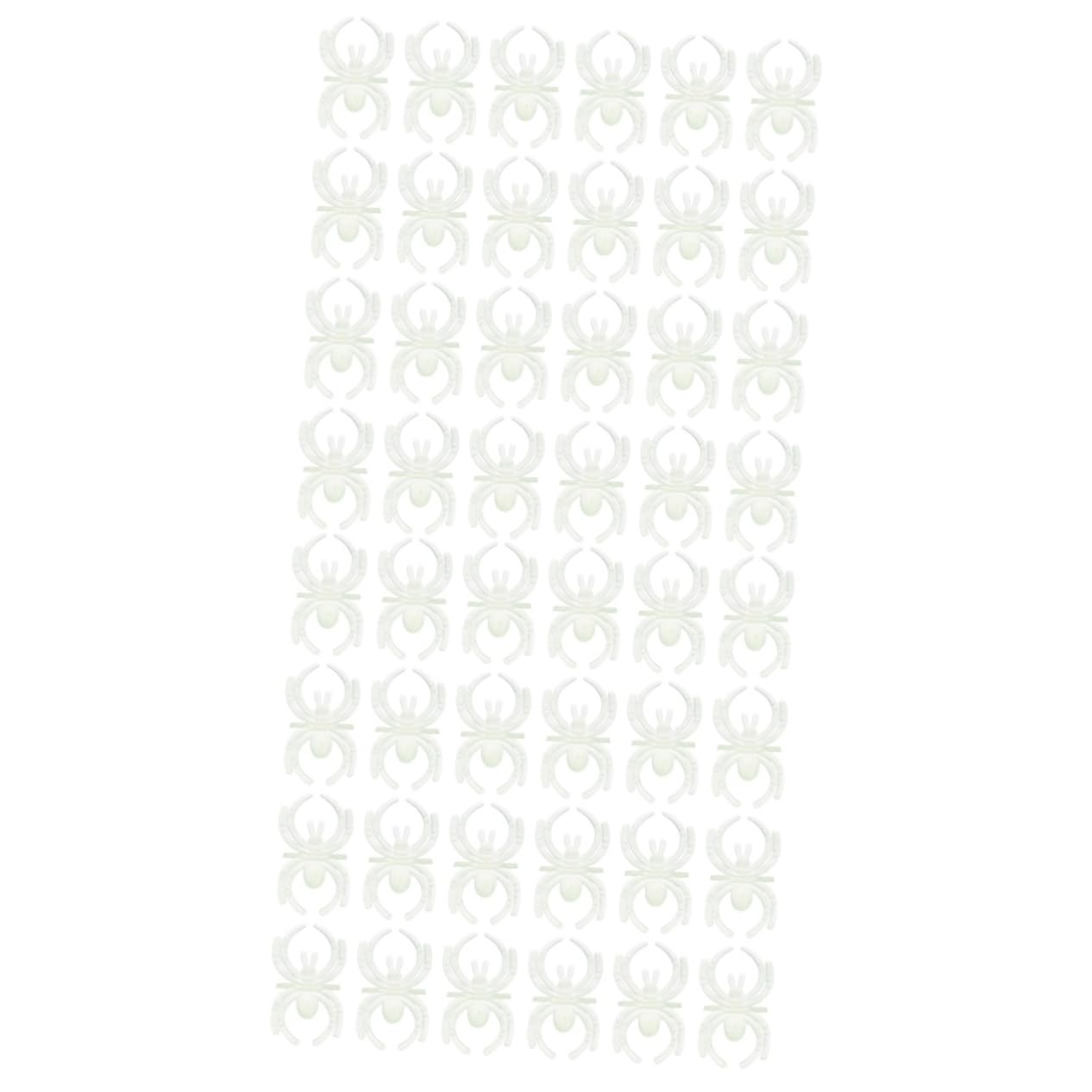 Abaodam 288 Pcs Spider Ring Halloween Spider Decor Spider Finger Ring Cupcake Decorations Luminous Rings Kidcraft Playset Decorative Spiders Toys Diamond White Child Small Ring, 332M74114Q54I43