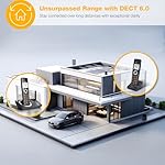 AT&T 4-Handset Expandable DECT 6.0 Cordless Home Phone with Large Display, Big Buttons, Answering Machine, Smart Call Blocker, Long Range, Caller ID, Speakerphone, Intercom: CL82418 (Charcoal Black) - Image 2