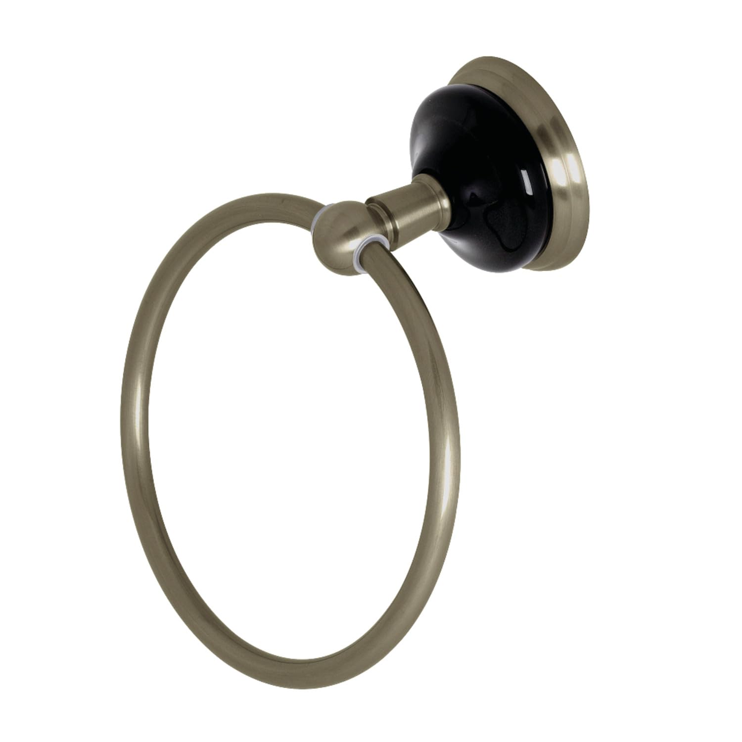 Kingston Brass BA9114BN Water Onyx -Towel Ring, Brushed Nickel