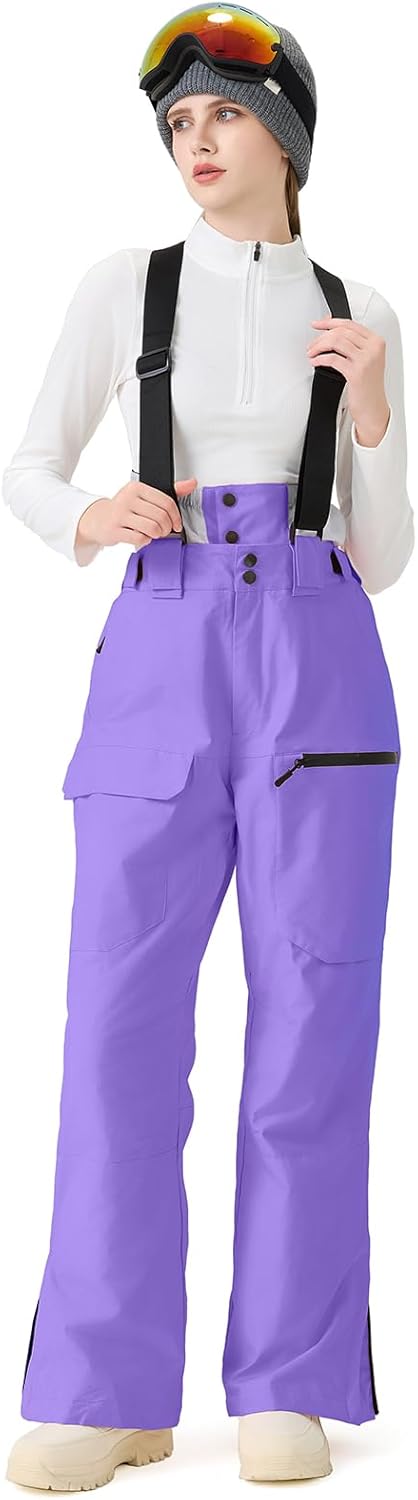 WOWULOVELY Womens Ski Pants Men Snowboard Pants Baggy Snow Bibs Pants Overall Waterproof Windproof Insulated Winter Sports - Image 2