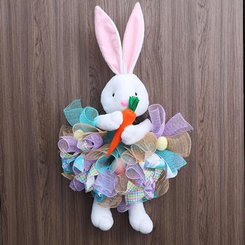 Corona de Pascua para puerta lavable que soluciona la decoración anual 4