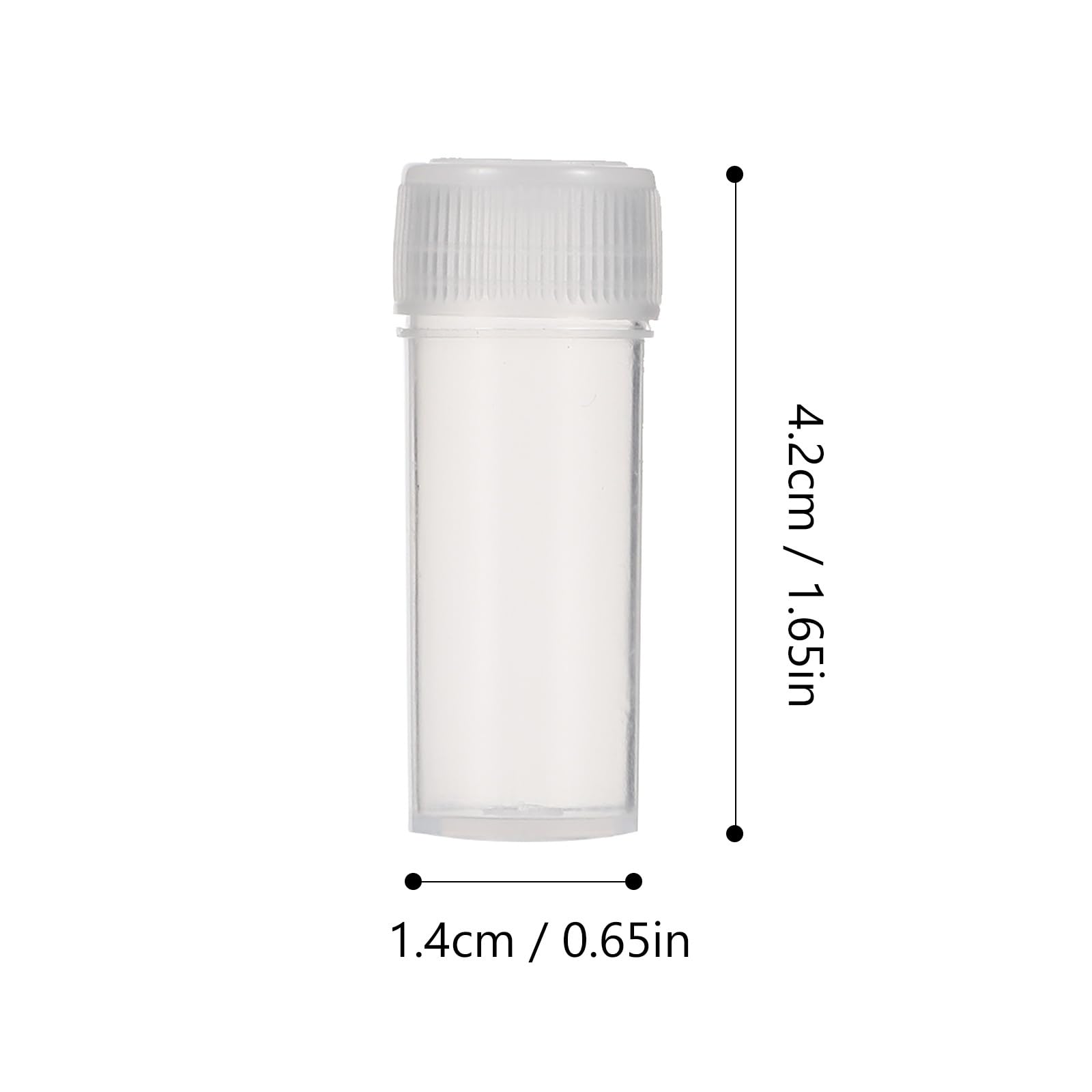 VILLCASE - Confezione da 100 flaconi da 5 ml, in plastica trasparente, con coperchio, contenitore per provette per piccoli oggetti