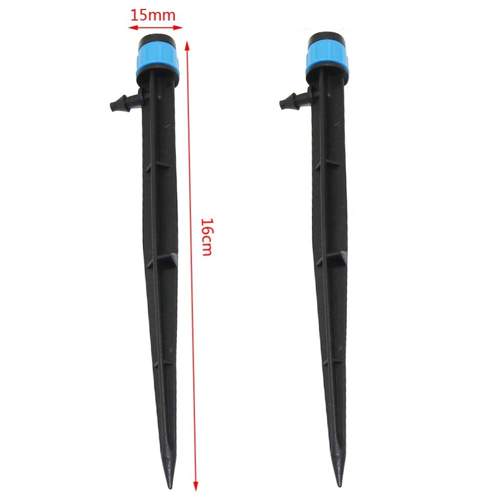Boquilla de nebulización para riego de Jardines LR 200 Piezas Jardín microaspersión Agricultura Boquilla Dispersión Gotero 16cm Insertar el Soporte Dispersión Gotero de riego del Invernadero