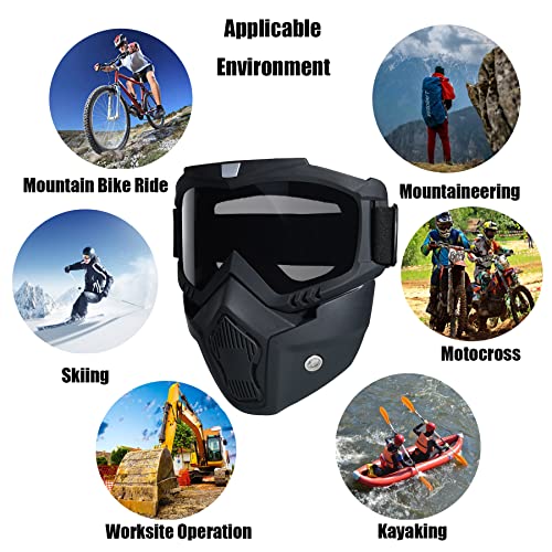 Image of Paintball Mask Anti Fog,Tactical Full Face Mask Ski Mask Goggles Detachable Adjustable,Motorcycle Riding Face Protection