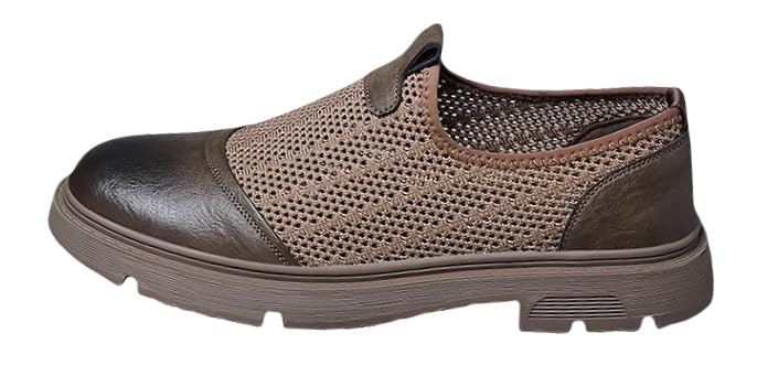 Men's Casual Shoes - Breathable Fabric Upper and Lining, Cushioned and Comfortable, Durable Rubber Sole, Comfortable and Casual Leather Shoes