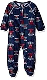 Outerstuff NBA New Orleans Pelicans Infant Sleepwear All Over Print Zip Up Coverall, 24 Months, Dark Navy