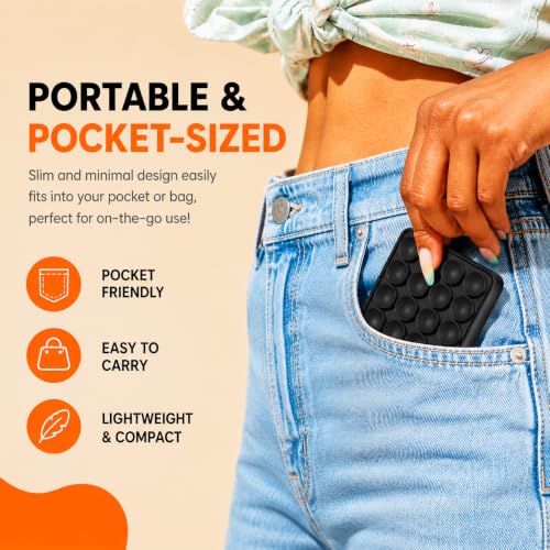 Image of Mizi Magnetic Sticky Mobile Suction Grip for Mag Safe, 24 Silicone Suction Cups, Removable Magnetic Phone Mount for i Phone 12 /13 /14 /15 /16 /17 /18 Series - Black