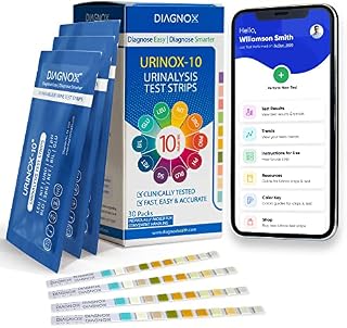 10 Parameter Urine Test Strips - Individually Packed & Clinical Grade Urine Dip Test Strips - Urine Infection Test Strips for Men & Women | At Home Urinalysis Sticks with Free Mobile App (30 Pack)