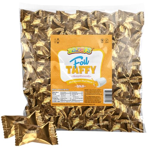Gold Candy, Passion Fruit Sour Taffy - Party Favors, Individually Wrapped