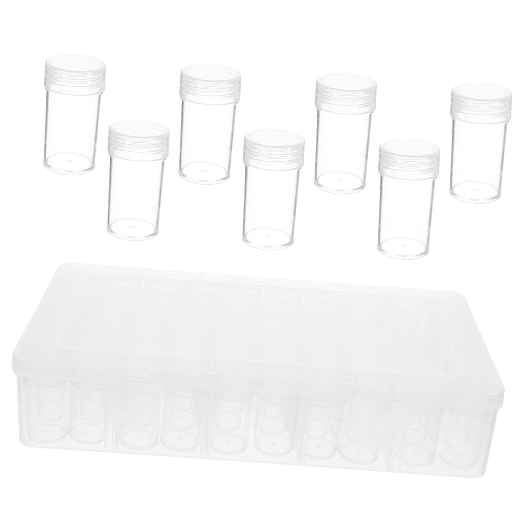 Parliky Storage Container 60 Slots Plastic Organizer Box Lid for Easy Selection Craft Supplies