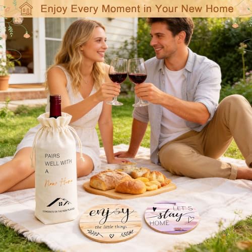 House Warming Gifts New Home, 19pcs New Home Gift Basket For Homeowners, Couple Women Neighbor - Includes Decoration, Kitchenware, Towel, Greeting Card, First Time Home Buyer Gift, Housewarming Gifts - Image 5