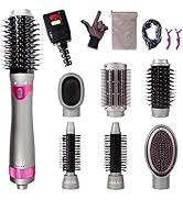6 in 1 Hair Dryer Brush, Blow Dryer Brush Styler,Salon Negative Ionic Electric Hot Air Brush, Hai...