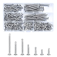 100pcs 4.2 * 13 Mm Self Tapping Screws Metal Screws Self Drilling Screws For Metal Cross Countersunk Drill Tail Zinc Plated Iron(4.2 * 13mm - View #11