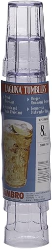 Cambro LT8SW6152 Laguna - Vaso estriado, 8 onzas, 1 paquete de 6 vasos